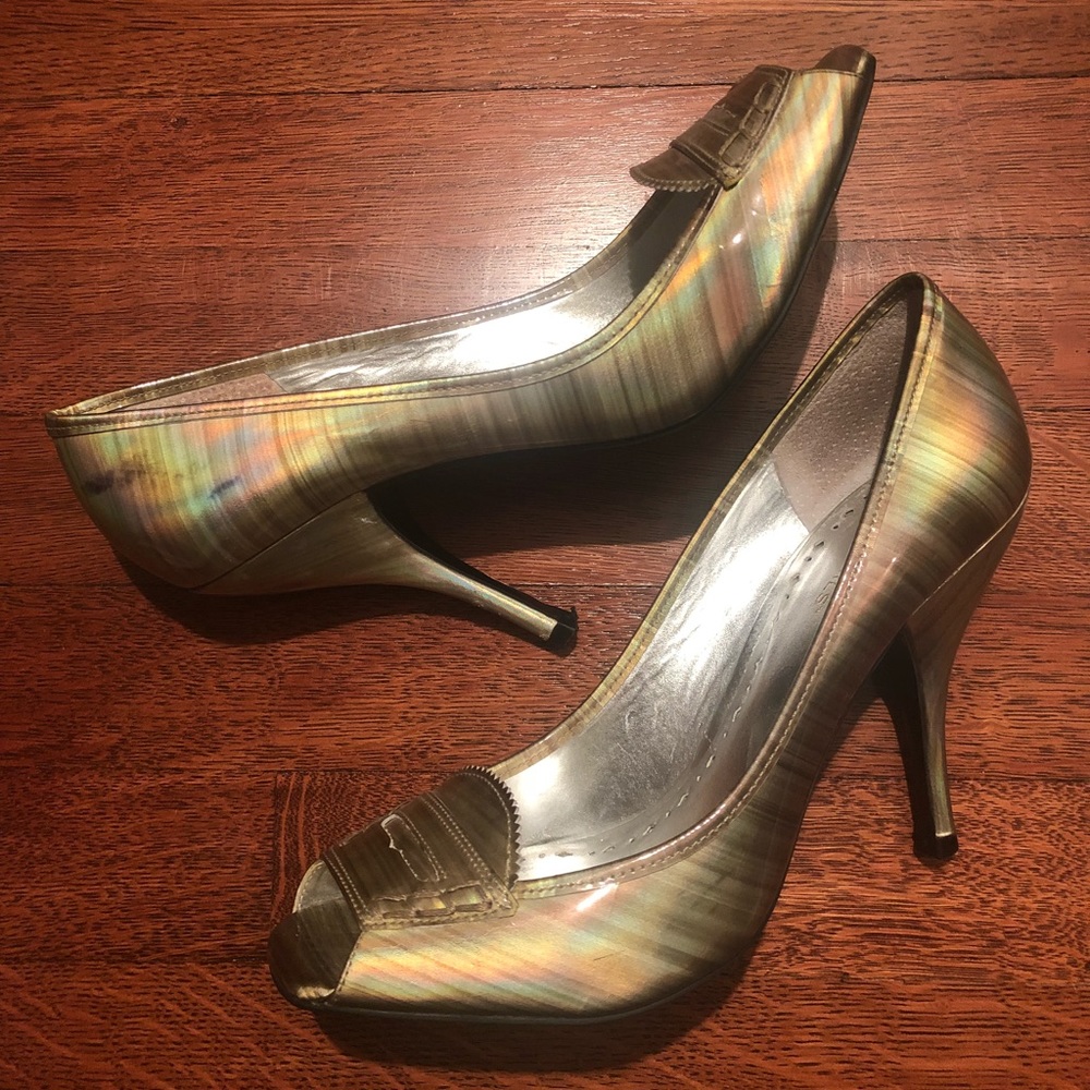 BCBGirls iridescent 3 inch heels